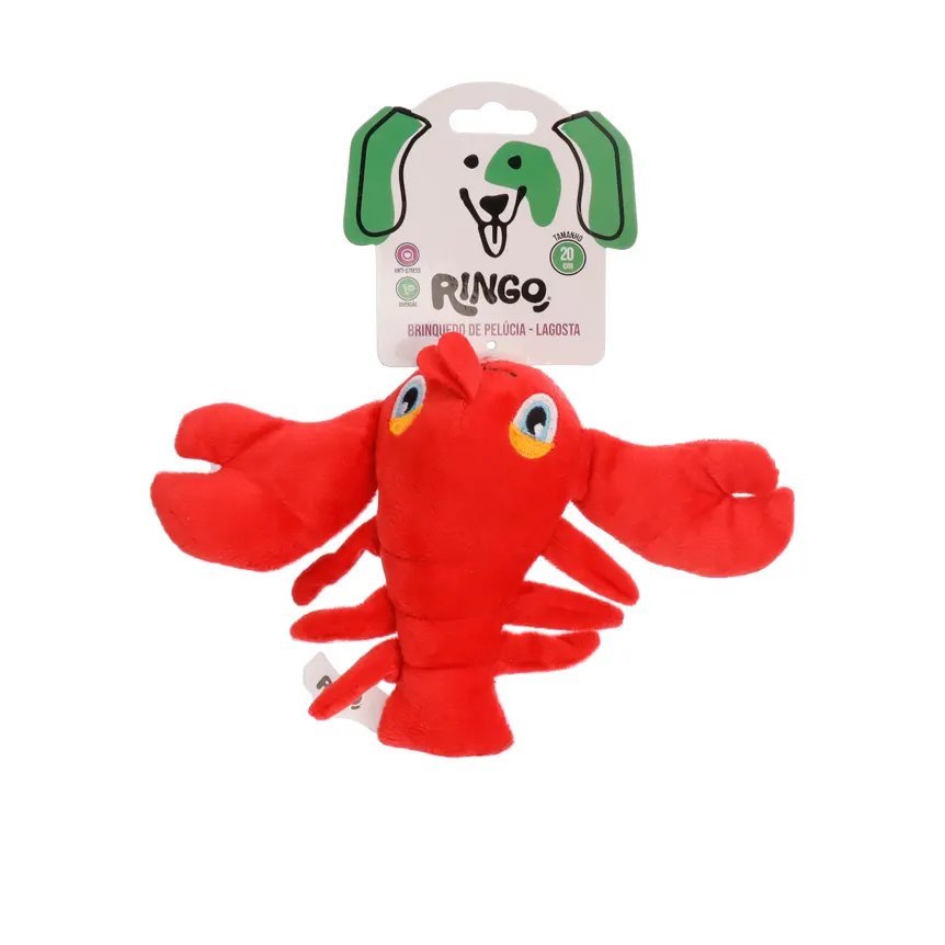 Brinquedo para Cão Pelúcia Lagosta 20cm — imagem 4