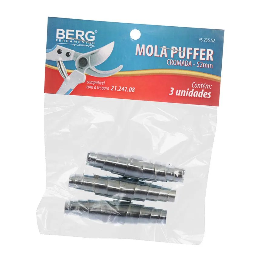 Jogo 3 Molas Puffer Cromado 52mm — imagem 3
