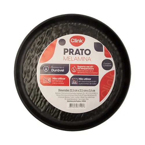 Prato Raso com Borda M Melamina 22,5 cm x 22,5 cm x 2,8 cm — imagem 2