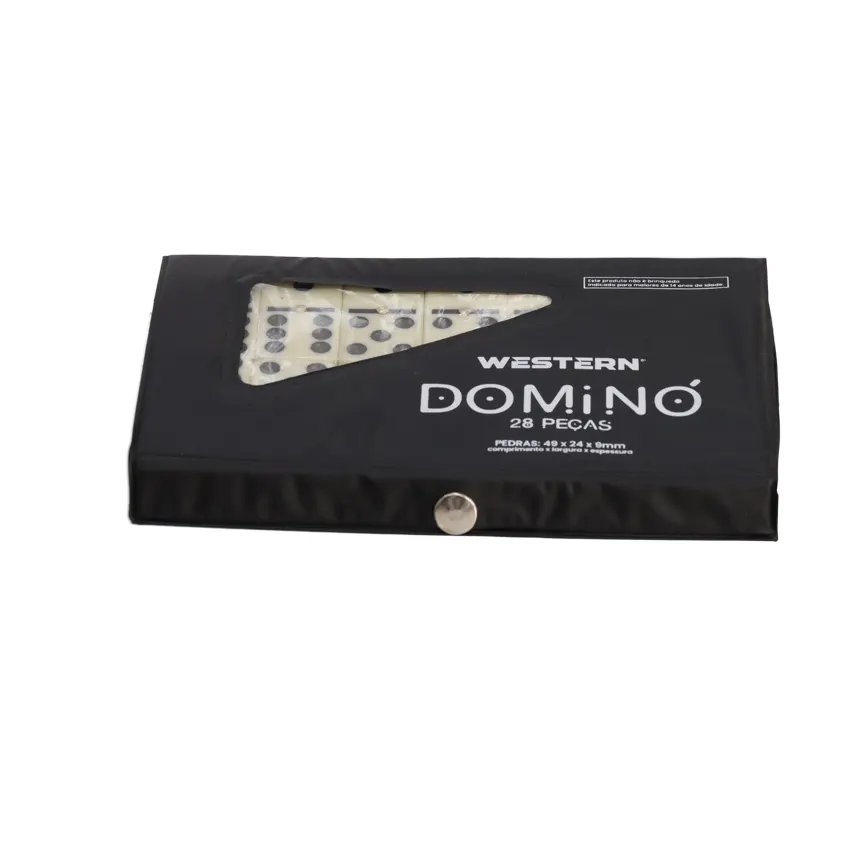 Jogo 28 Peças Domino Preto 9mm — imagem 2