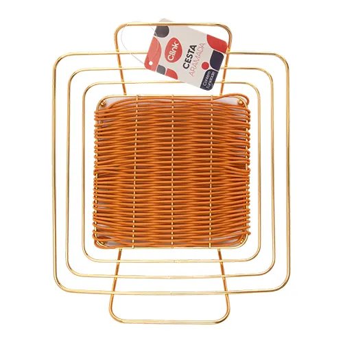 Cesta Aramada Ferro e Plástico PP 26,5 cm x 23 cm x 10 cm — imagem 2
