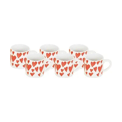 Xícara de Café Coração 90ml 6 Peças — imagem 3