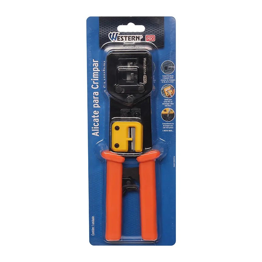 Alicate Crimpar Preto/Laranja 8" — imagem 4