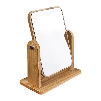 Espelho de Mesa Quadrado Bambu 18cm — imagem 3