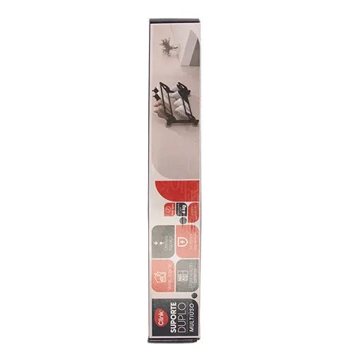 Suporte Adesivo Multiuso Plástico PP e Ferro 45,5 cm x 16 cm x 26 cm — imagem 3