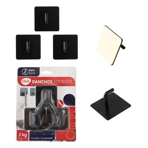 KIT 3 Pçs Gancho Ferro 4,5 cm x 4,5 cm x 2,8 cm — imagem 2