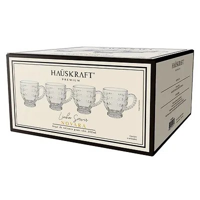 Xícara de Chá Nova Transparente 200ml 4 Peças — imagem 2