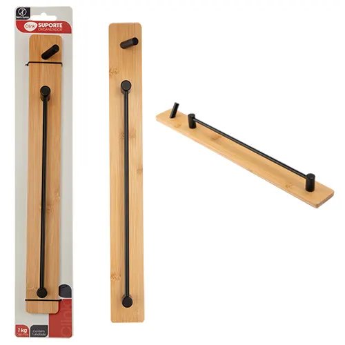 Suporte Banheiro Ferro e Bambu 40 cm x 4,5 cm x 3,6 cm — imagem 2