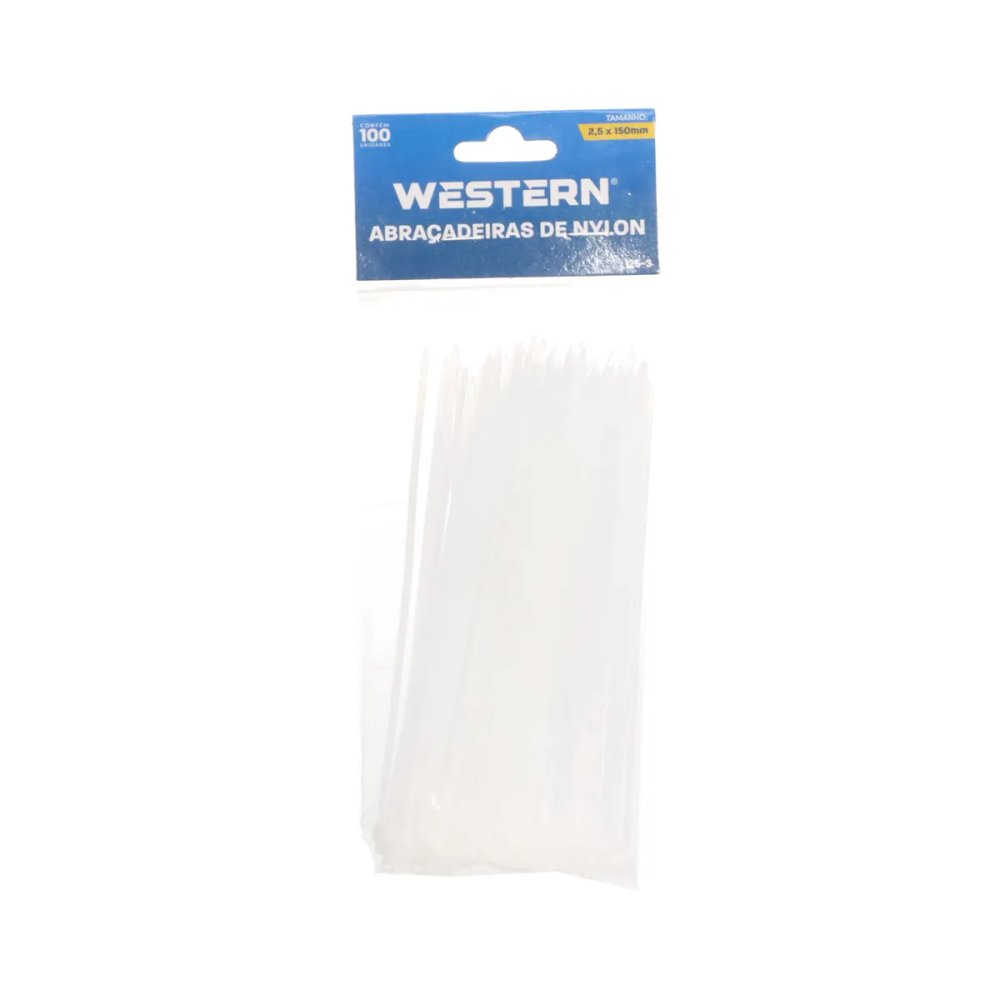 Jogo com 100 Abraçadeiras Branco 2,5x150mm — imagem 2