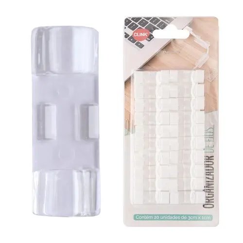 KIT 20 Organizadores Fios Plástico 3 cm x 1 cm x 1 cm — imagem 2