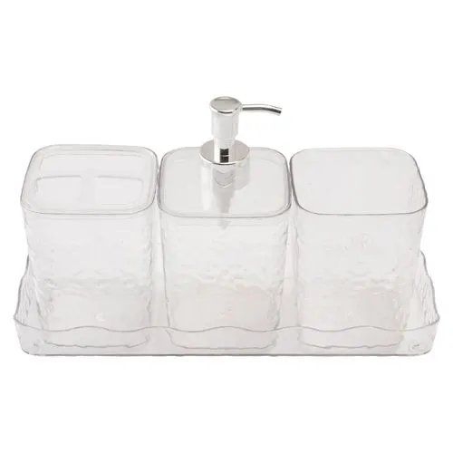 KIT Banheiro 270 ml KIT 4 Pçs Plástico PET 23 cm x 8,2 cm x 2 cm — imagem 2