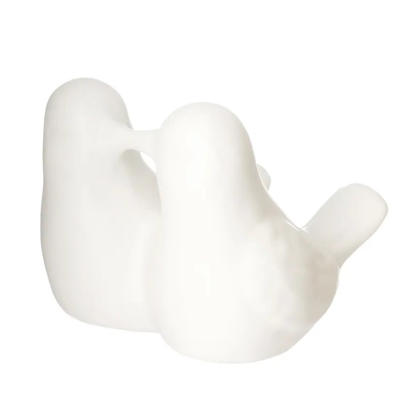 Figura Pássaro Casal Branca 80mm — imagem 3