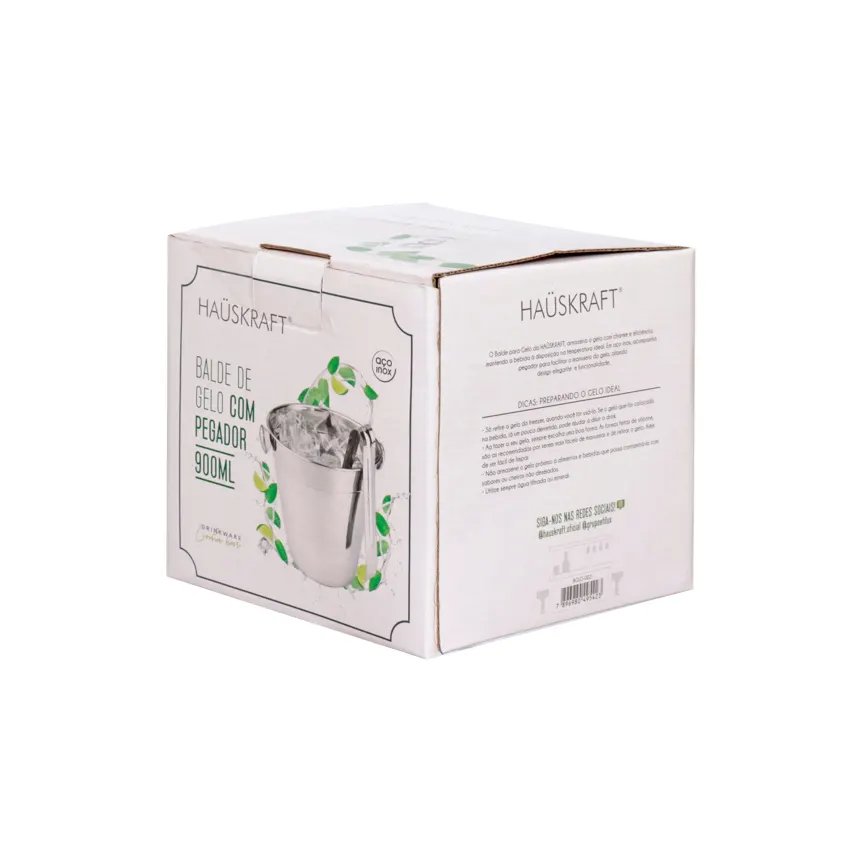 Balde de Gelo com Pegador Inox 900ml — imagem 3