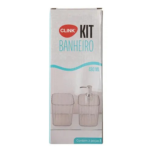 KIT Banheiro 2 Pçs 480 ml Plástico Pet, Pp — imagem 2