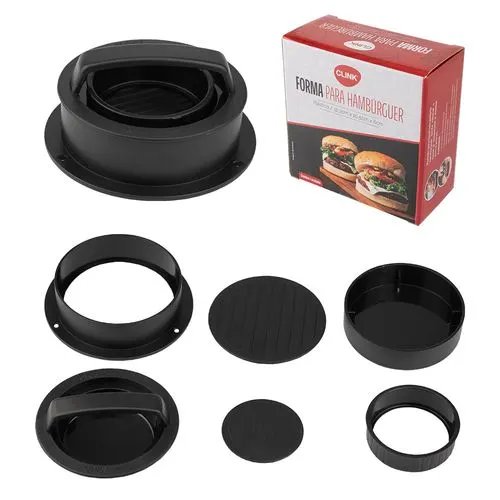 Forma Hamburguer Plástico 12,5 cm x 10,9 cm x 6,5 cm — imagem 2