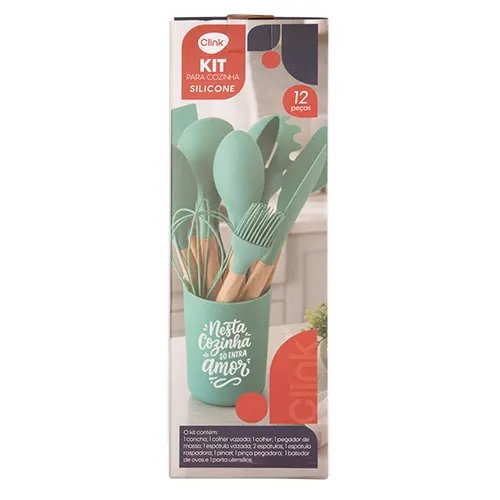 KIT 12 Pçs Utensilios Silicone 9,1 cm x 9,1 cm x 32 cm — imagem 2