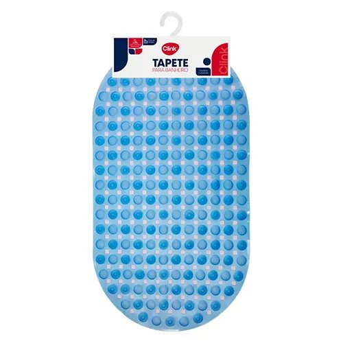 Tapete Banheiro Oval Plástico PVC 35,5 cm x 65,5 cm — imagem 2
