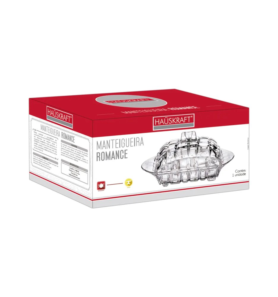 Manteigueira Vidro Romance 17cm — imagem 2
