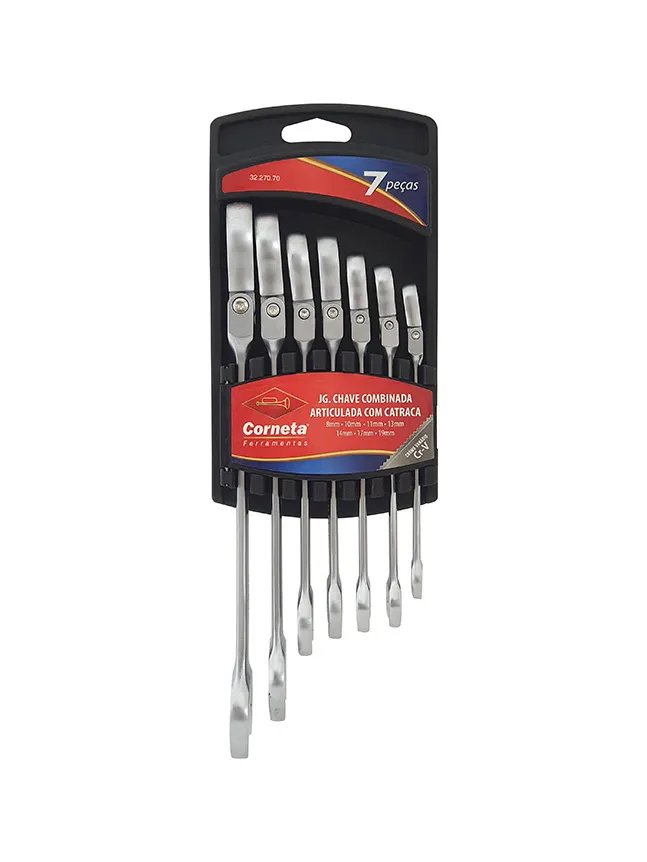 Chave Combinada Catraca Articulada JG7 Peças — imagem 3