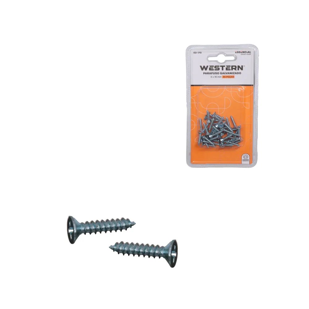 Parafuso Galvanizado 3x16mm 45 Peças — imagem 2