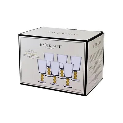 Taça Água/Vinho Bambu Âmbar 320ml 6 Peças — imagem 4