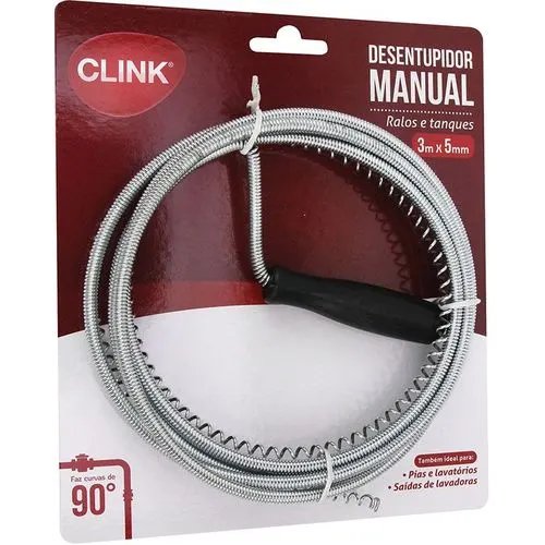 Desentupidor Manual Aço INOX e Plástico 3 M x 0,5 cm (1 un) — imagem 2