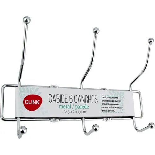 Cabide Parede Triplo Metal 3,5 cm x 9,5 cm x 20,5 cm — imagem 2