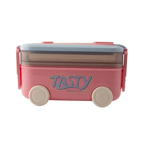 Marmita Infantil 1 L com Colher, Garfo e Copo 500 ml Plástico PP 18,5 cm x 10,5 cm x 10 cm — imagem 2