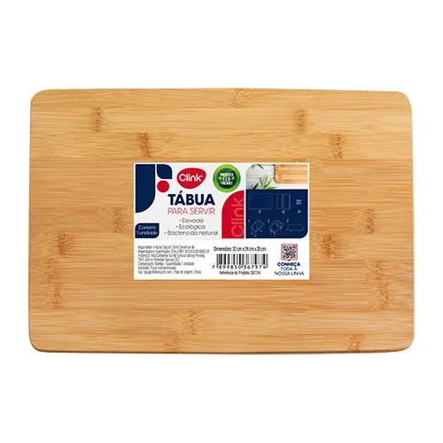 Tábua Servir Retangular Bambu 33 cm x 24 cm x 7,8 cm — imagem 2