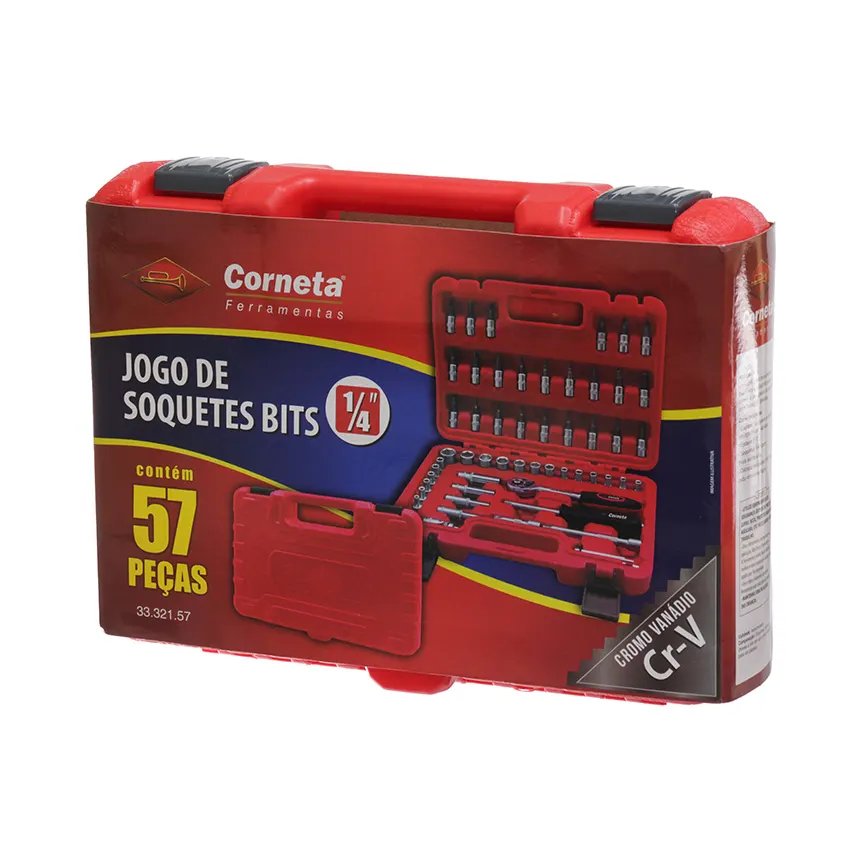 Soquete Bits 1/4 Jogo 57 Peças — imagem 4