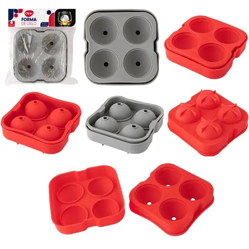 Forma Gelo Esfera Silicone 12,5 cm x 12,5 cm x 4,5 cm — imagem 2