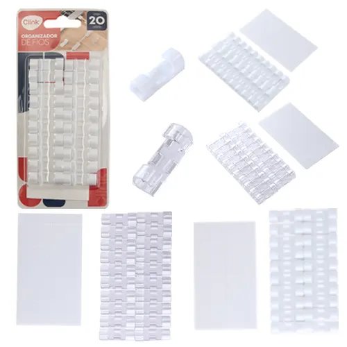 KIT 20 Organizadores Fios Plástico 3 cm x 1 cm x 1 cm — imagem 3