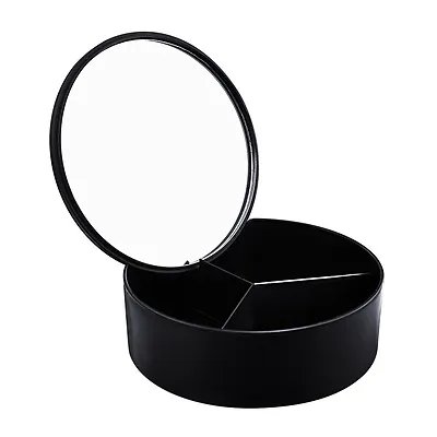 Espelho de Mesa Redondo com Suporte 13,5cm Preto — imagem 3