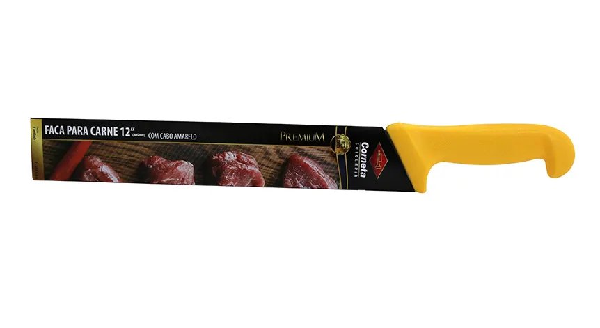 Faca para Carne Cabo Amarelo Premium 12" — imagem 2