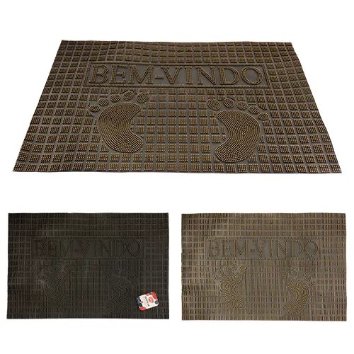 Tapete Entrada Plástico PVC 37,5 cm x 57,5 cm x 0,6 cm — imagem 2