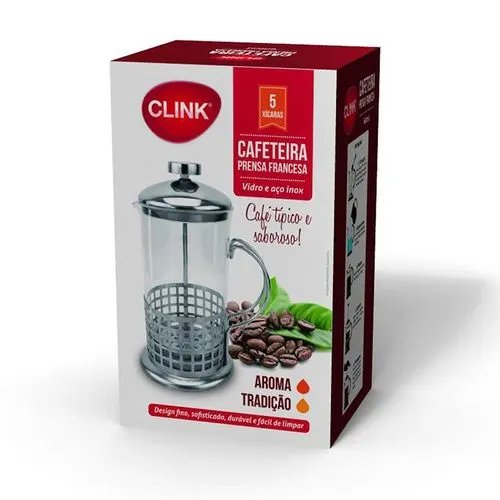 Cafeteira Prensa Francesa Vidro e INOX 600 ml (1 un) — imagem 2