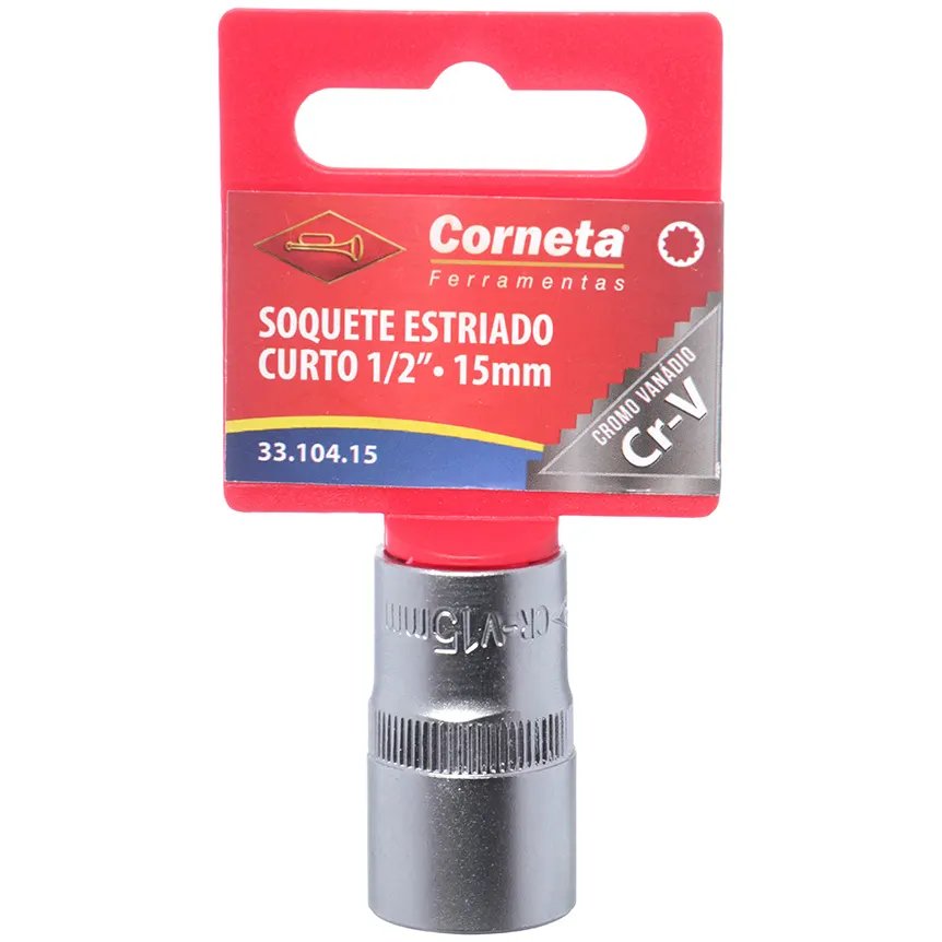 Soquete Estriado Curto 1/2 15mm — imagem 3