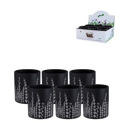 Vaso Cerâmica Rive Preto 10,5x11,5cm — imagem 2