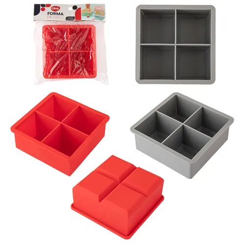 Forma Gelo Quadrado Silicone 11,5 cm x 11,5 cm x 4,5 cm — imagem 2