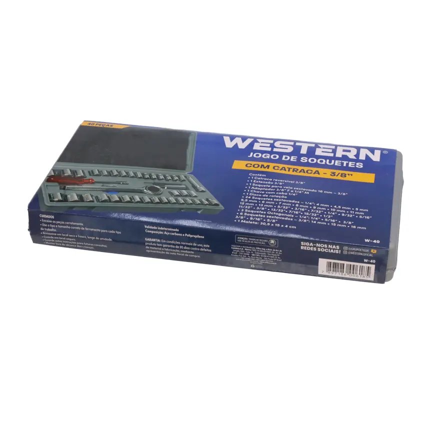 Soquete Catraca 3/8" 40 Peças — imagem 2