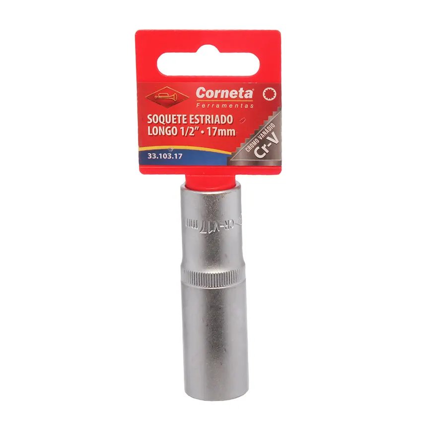 Soquete Estriado Longo 1/2 17mm — imagem 4