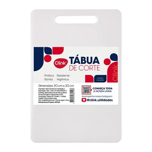 Tábua Corte Plástico PP 30 cm x 20 cm x 0,6 cm — imagem 2