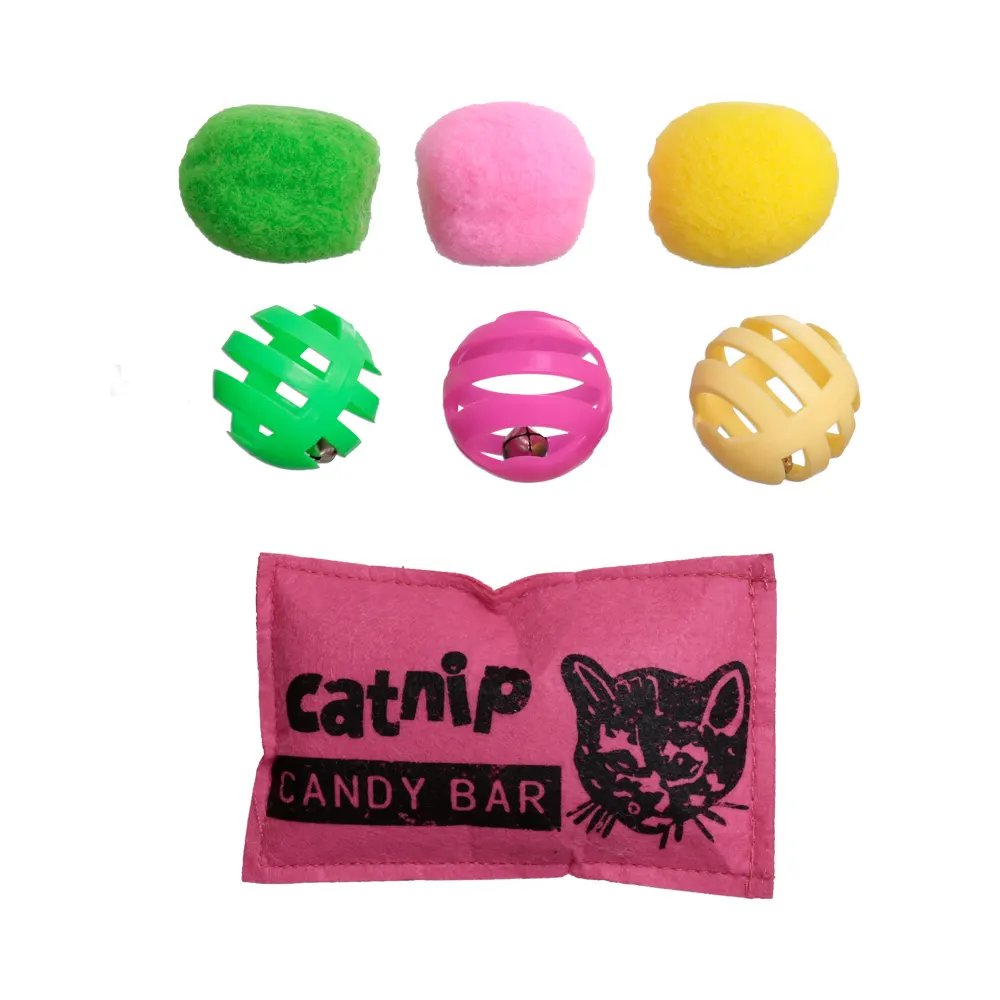 Brinquedo para Gato Bol Almo Catnip 7 Peças — imagem 3