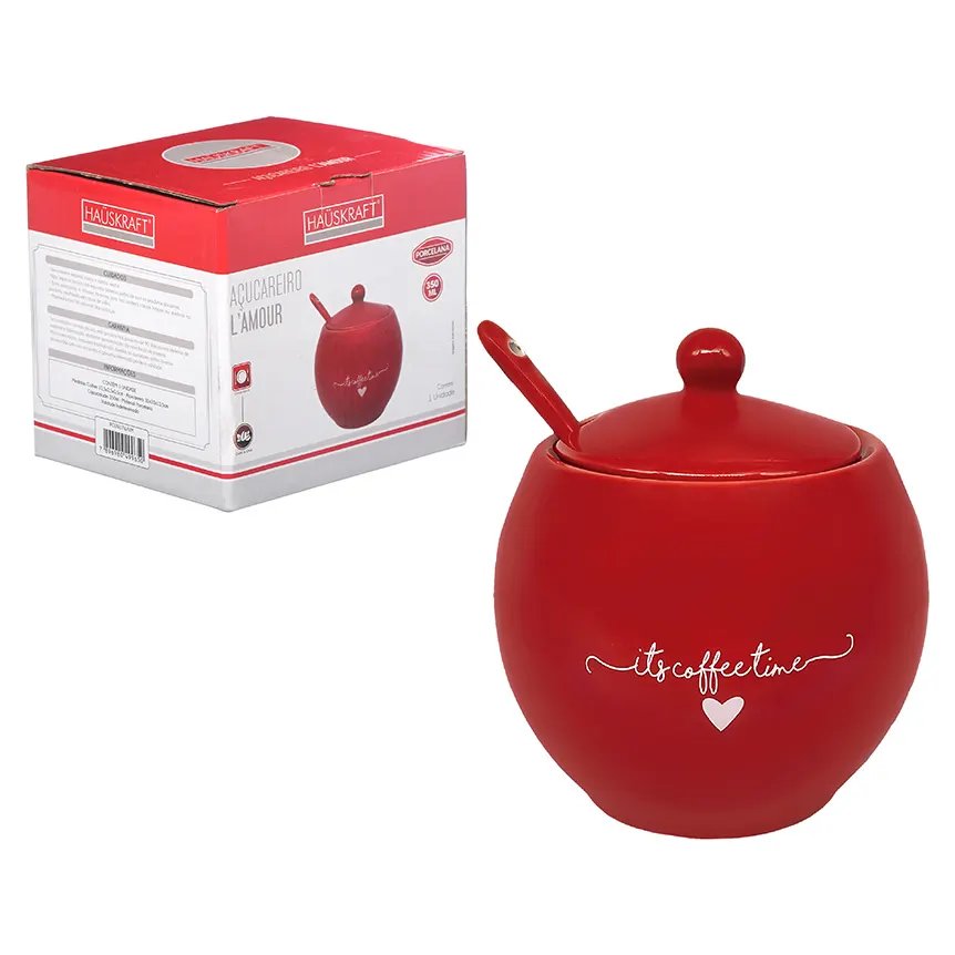 Açucareiro Colhe Lamo Vermelho 350ml — imagem 3