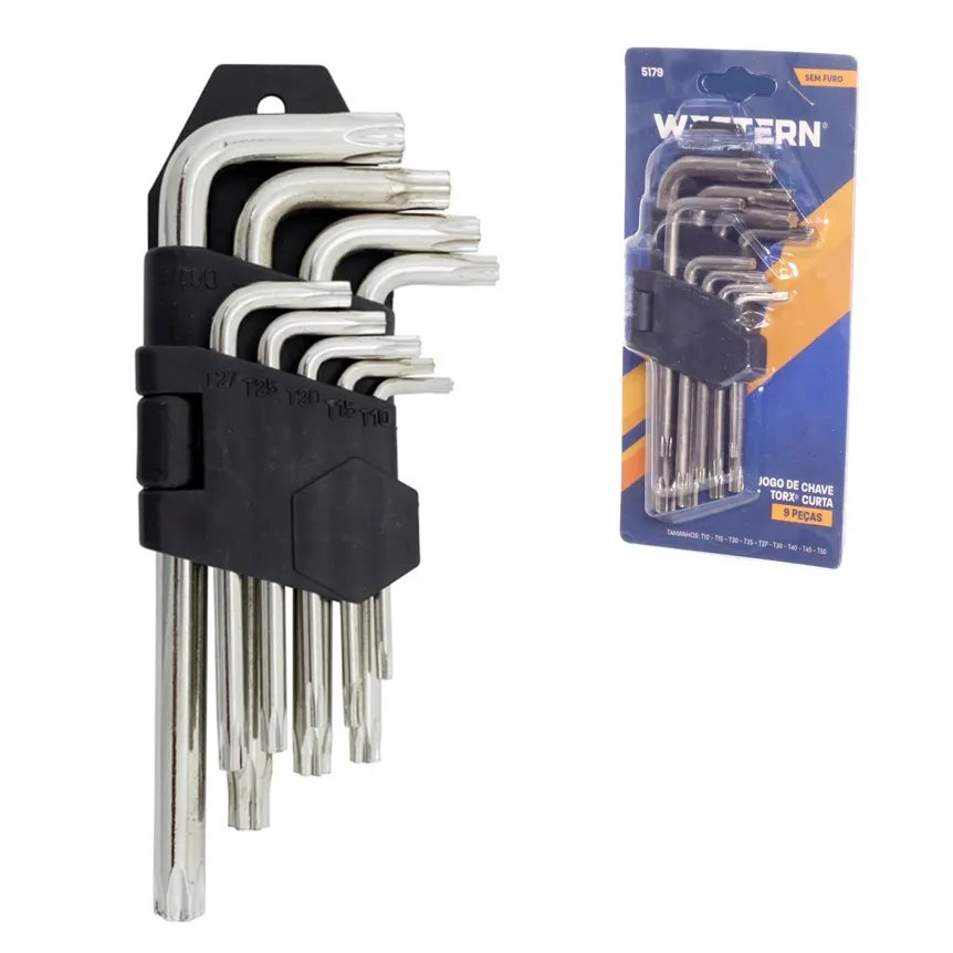 Chave Torx Curta sem Furo 9 Peças — imagem 2