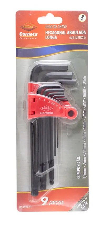 Chave Allen Abaulada L 1,5-10 9 Peças — imagem 3