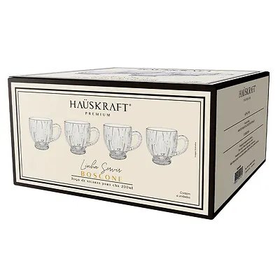 Xícara de Chá Bosco Transparente 200ml 4 Peças — imagem 3