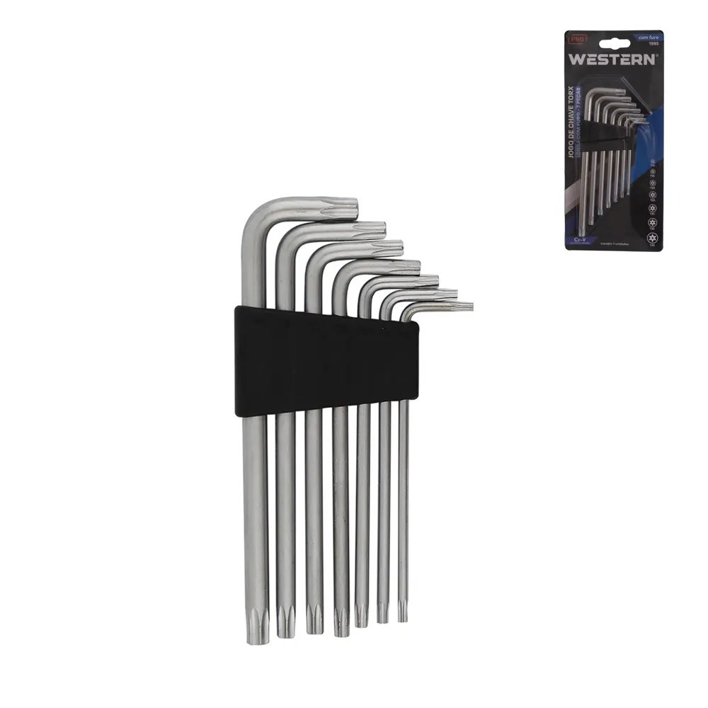 Chave Torx Longa com Furo 7 Peças — imagem 2