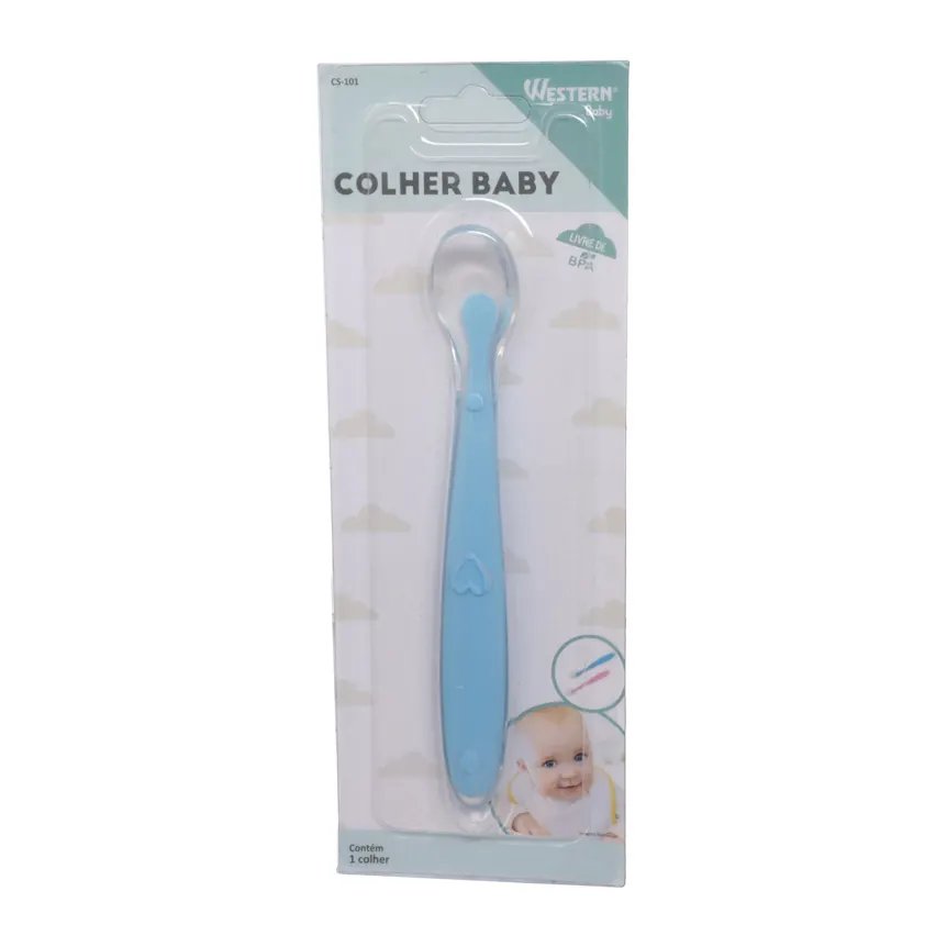 Colher Baby Silicone Sortida 16cm — imagem 3