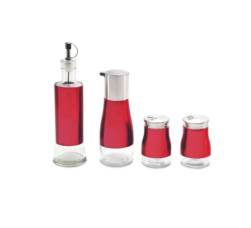 Galheteiro Ix Vermelho 4 Peças — imagem 2
